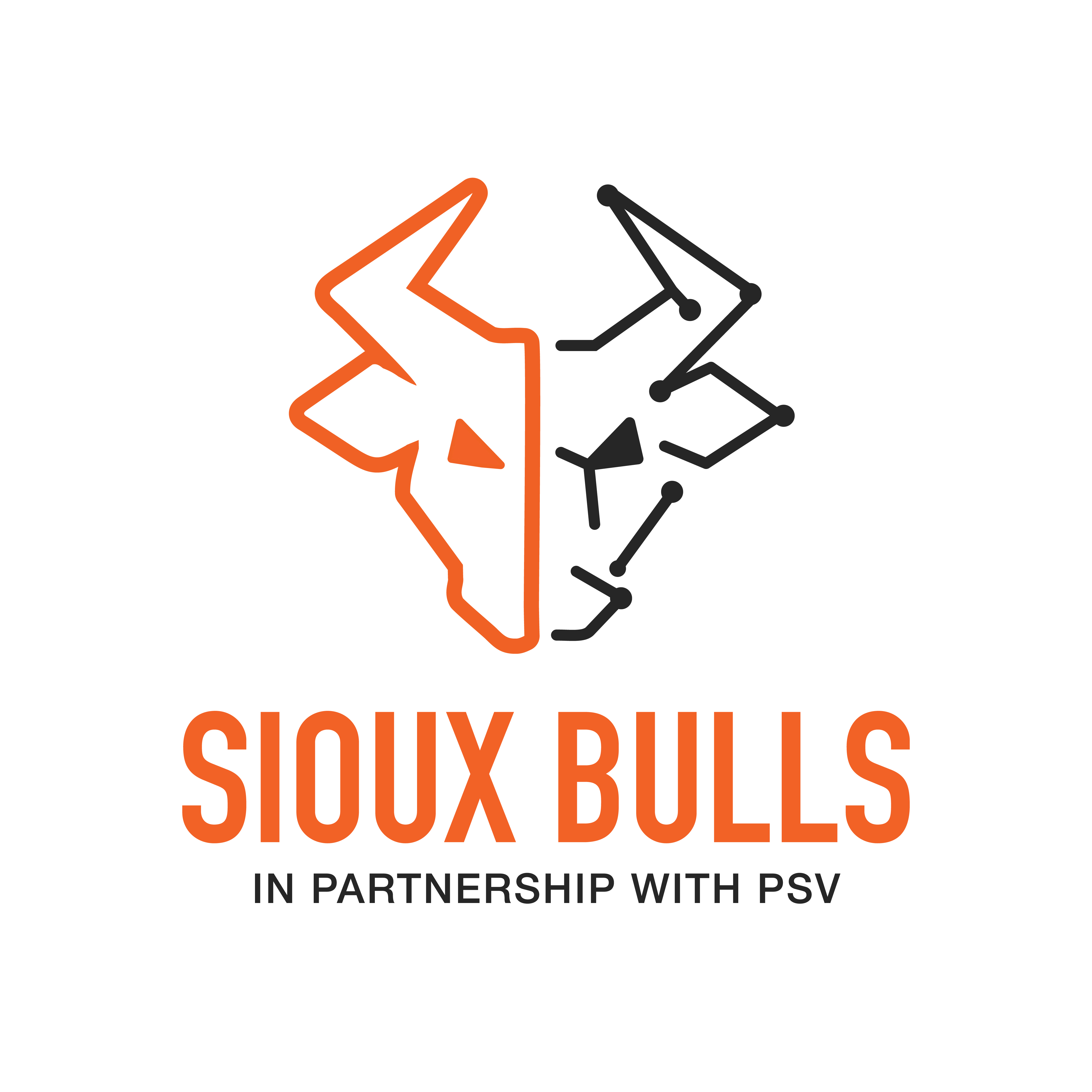 Sioux Bulls Logo White